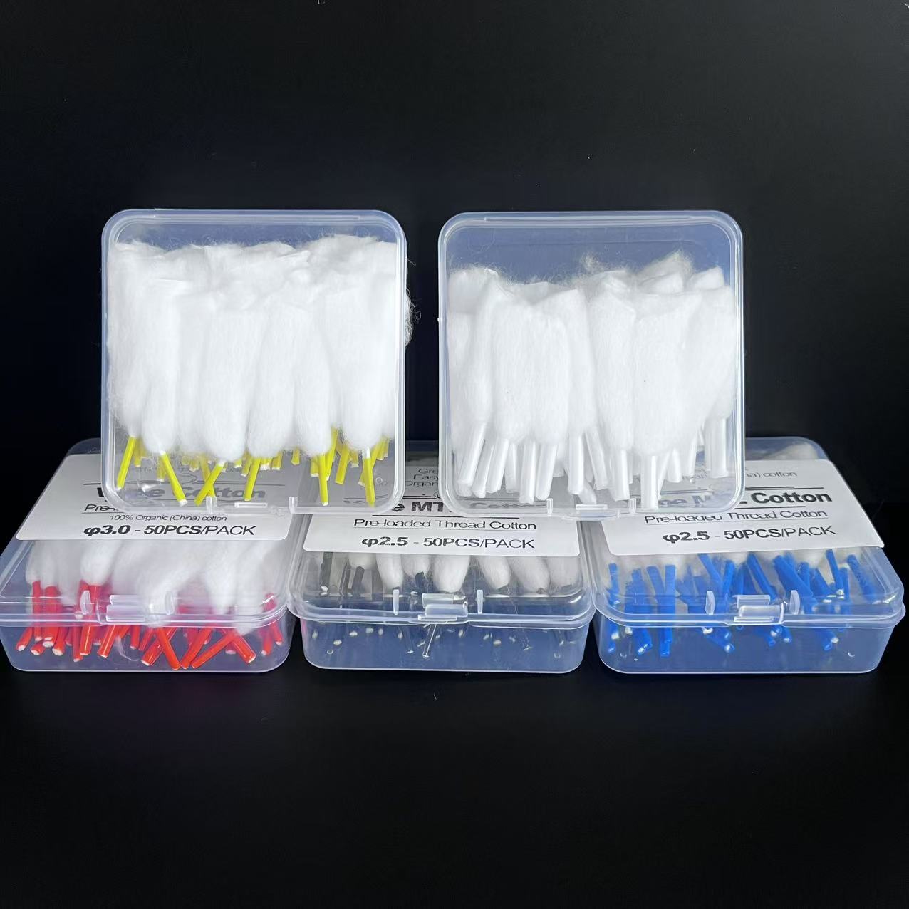Cotton Wick Organic - 50 bandes/boîte pièces d'usure coton filetage