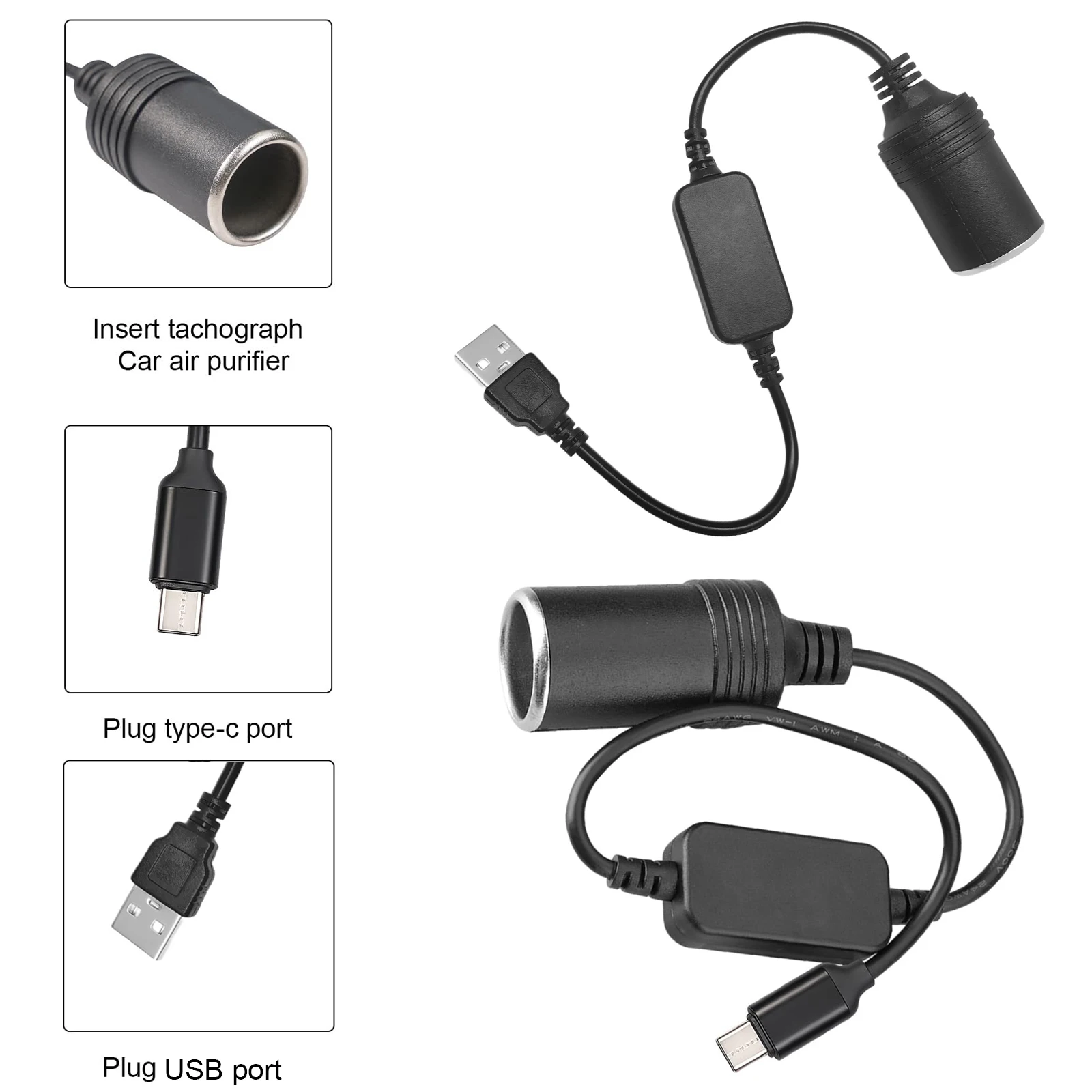 Accessories Experts Vape - Adaptateur allume-cigare 5V à 12V, Type